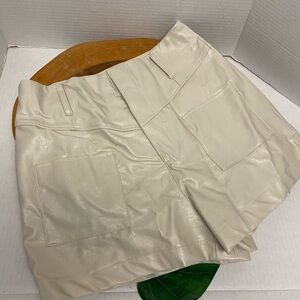 Oliveacous Faux Leather Shorts NWT
